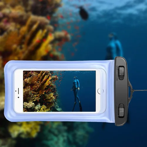 Vista 6 de Funda impermeable para teléfono flotante, bolsa seca bajo el agua para Samsung Galaxy S23 FE S22 S20 FE S10+ A52 A32 A53 A54 A33 5G Google Pixel 8 7