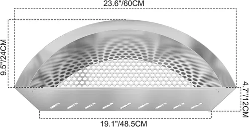 Vista 2 de onlyfire Cesta de carbón de acero inoxidable para parrillas de carbón Weber de 26 pulgadas