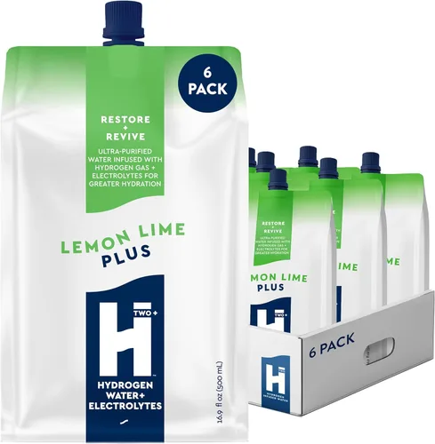 Vista 21 de HTWO Plus Agua de hidrógeno molecular con electrolitos, sabor a limonada de uva, paquetes de hidratación sin azúcar, paquete de 6 unidades de 16.9