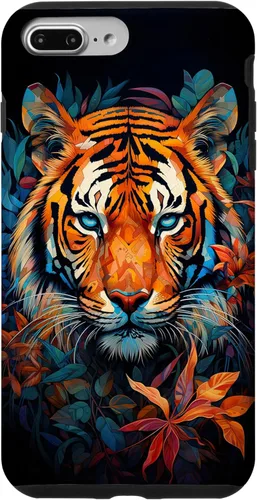 Vista 11 de Funda para iPhone 13 Acuarela Cara de Tigre Animal Salvaje Gato Grande