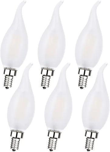 Vista 8 de Sunaiony Bombillas LED para candelabros equivalentes a 25 vatios, bombilla LED B11 de 2 W, base E12 blanca cálida de 2700 K, bombillas Edison