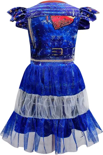 Vista 2 de VARWANEO Vestidos de disfraz de malla para niñas de 3 a 10 años, para fiesta de cumpleaños, tutú de tul