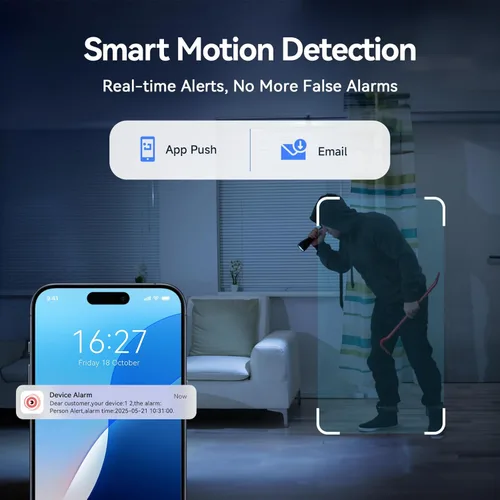 Vista 5 de Sistema de cámara de seguridad con cable, 4CH 5MP Lite AHD TVI DVR grabadora DVR kit de vigilancia DVR, 4 x 5MP cámara CCTV de doble luz