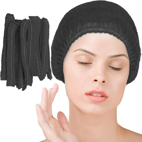 Gorras Bouffant desechables, red de pelo de 21 pulgadas, tapón elástico para servicio de alimentos, cubierta de cabeza para dormir