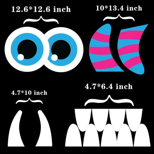 Vista 4 de Joy Bang Kit de decoración de coche para tronco o golosina, decoración de monstruo de Halloween para SUV o kits de golosinas, ideas con guirnalda