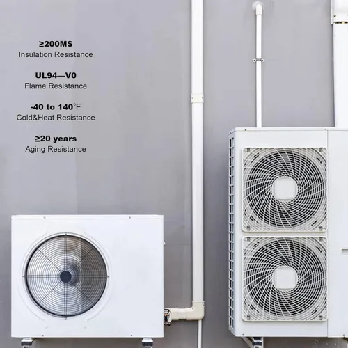 Vista 8 de GUEQUITLEX Kit de cubierta de línea de 3 pulgadas de ancho y 16.1 pies para aire acondicionado mini split, kit decorativo de cubierta de línea