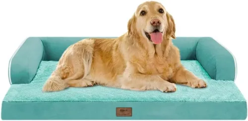 Vista 67 de Cama ortopédica extra grande para perros impermeable: cama de espuma viscoelástica para perros XL y extra grandes, sofá sofá, lavable con funda