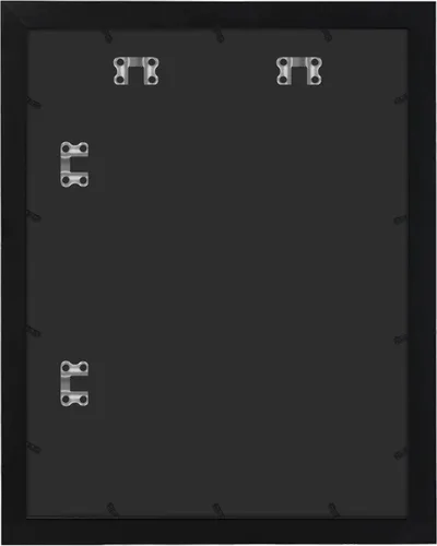 Vista 3 de Americanflat - Marco para póster hecho de madera compuesta con plexiglás pulido, posición horizontal y vertical para pared, incluye herrajes