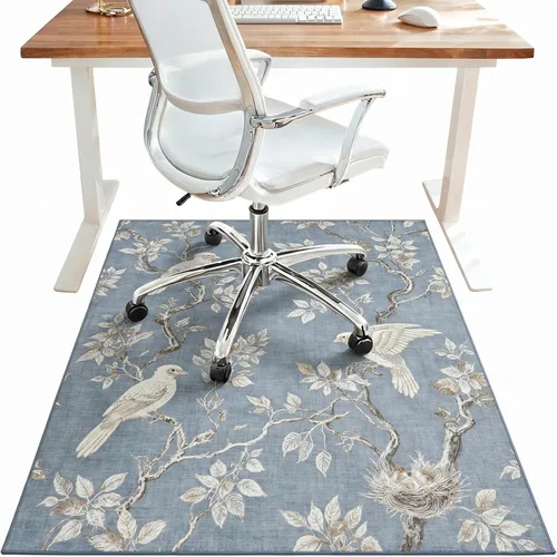 Vista 48 de Tapete para silla de oficina de 30 x 48 pulgadas para suelo de baldosas de madera dura, protector de alfombra debajo del escritorio para silla