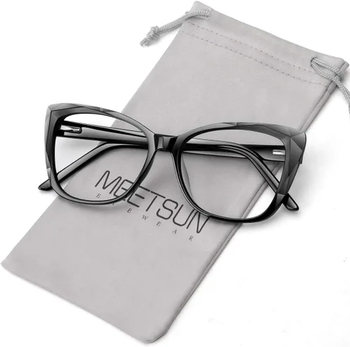 MEETSUN Gafas de Bloqueo de Luz Azul para Mujeres, Filtro Anti Fatiga Visual, Rayos Azules, Lentes de Juego de Computadora de Tamaño Grande