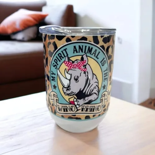 Vista 2 de makerflo Vaso en blanco de sublimación de vino Stright de 12 onzas, vaso de viaje aislado de acero inoxidable con tapa a prueba de salpicaduras