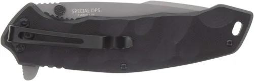 Vista 4 de Smith & Wesson M&P Special Ops Cuchillo de apertura asistida de acero inoxidable de 9.3 pulgadas con hoja Tanto de 4 pulgadas y mango G10