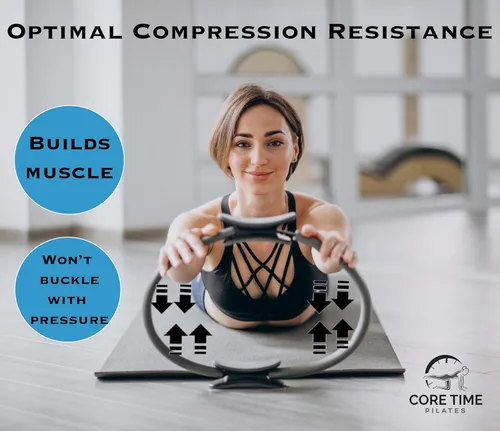 Vista 7 de Anillo de pilates profesional círculo mágico para ejercicio – Tónico interior del muslo, entrenador de fuerza central, círculo de resistencia