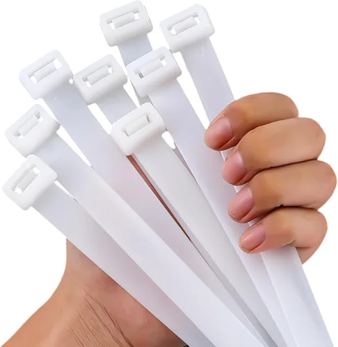 Vista 16 de 1000 bridas pequeñas blancas de 4 pulgadas, mini bridas para cables, pequeñas cremalleras de 4 pulgadas, micro autobloqueo, plástico transparente