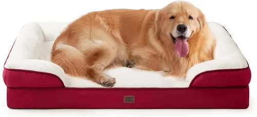 Vista 35 de EHEYCIGA – Cama ortopédica impermeable para perros pequeños, de espuma viscoelástica tipo caja de huevos, con bordes elevados y base antideslizante
