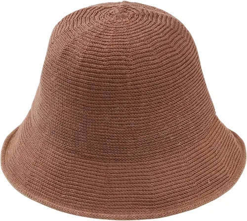 Vista 12 de Eigso Womens Mesh Woven Bucket Hats Summer Outdoor Beach Straw Bucket Hat for Woman Packable Beach Hat
