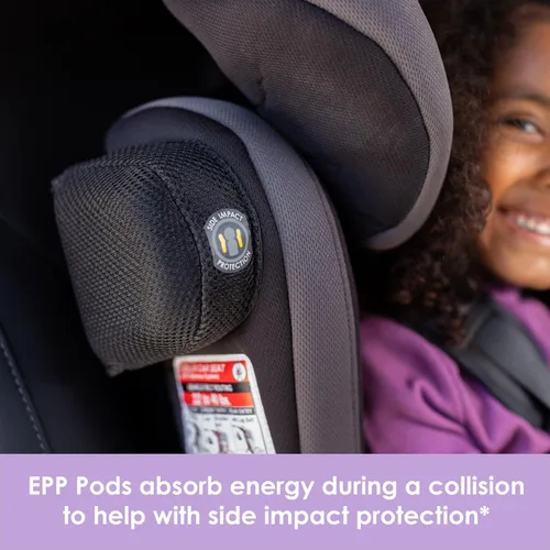 Vista 13 de Baby Trend Hybrid SI 3 en 1 - Asiento de coche con refuerzo de combinación con protección contra impactos laterales, Dash Orchid