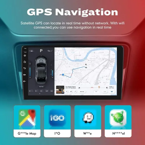 Vista 4 de CarPlay Android Auto Autoradio Navegación de Coche Estéreo GPS Radio 9 "IPS Pantalla Táctil Headunit Tablet para Hyundai Sonata 2010-2014 si