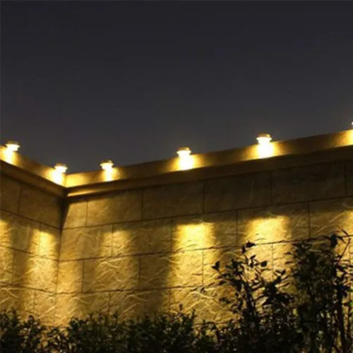 Vista 2 de Uonlytech Luces solares LED, 2 luces solares para exteriores, luz solar para valla, luces negras para terraza, aleros, para jardín, valla, puertas