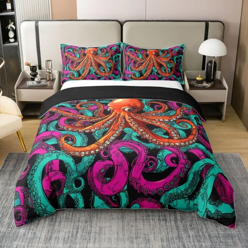 Vista 20 de Axolotl Funda de Edredón 100% Algodón Tamaño Twin Lindo Juego de Ropa de Cama de Axolotl Funda de Edredón Kawaii Funda de Edredón de Animales