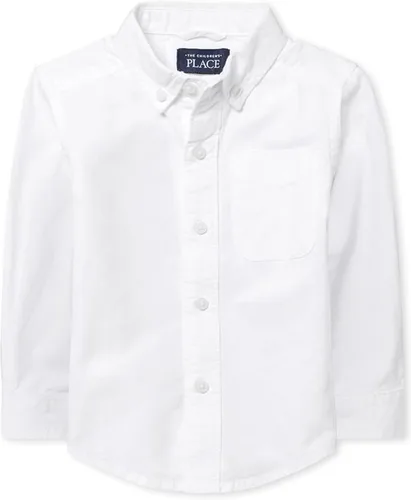 The Children's Place Camisa Oxford de manga larga con botones para bebés y niños pequeños