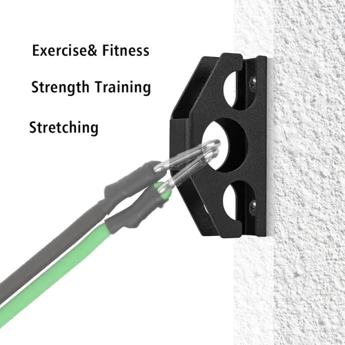 Vista 3 de 3 anclajes de pared de banda de resistencia, anclajes de montaje en pared que ahorran espacio para entrenamientos de gimnasio en casa, entrenamiento