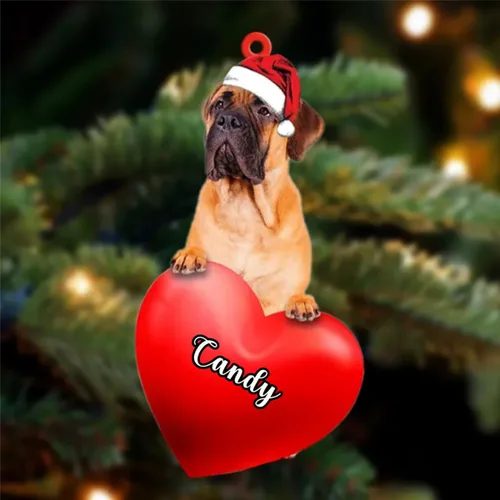Vista 28 de Amantes de los perros de Navidad, corazón de perro de Navidad disponible para muchos perros Malamute de Alaska, adorno de Navidad, adorno