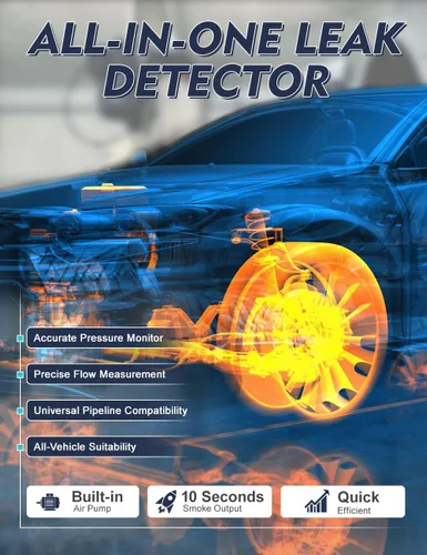 Vista 6 de Probador de diagnóstico de humo Evap automotriz - Detector de fugas de vacío de 12 V CC con compresor de aire incorporado para sistema de tuberías