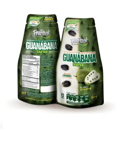 Vista 2 de Pulpa de guanábana de guanábana Fruit Pulp FruPack de 16 onzas, paquete de 3 unidades en total de 48 onzas