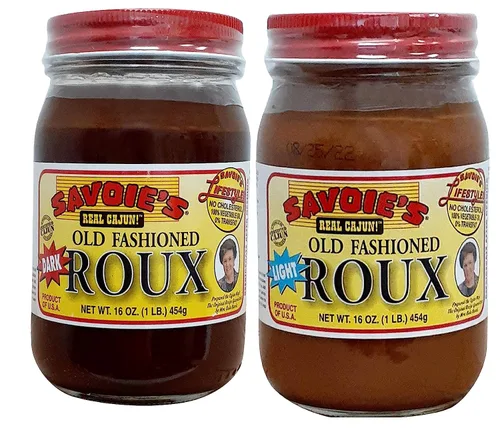 SAVOIE'S Old Fashioned Dark Roux and Light Roux Paquete de 2 (16 onzas cada uno)