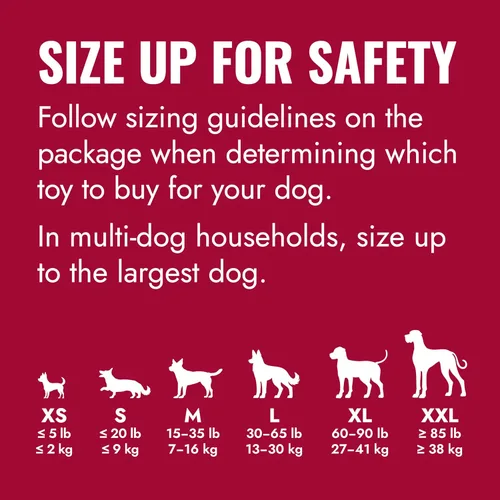 Vista 2 de Juguete masticable clásico Kong para perros - Juguete de buscar y masticar para perros - Capacidad para rellenar con premios y rebote errático