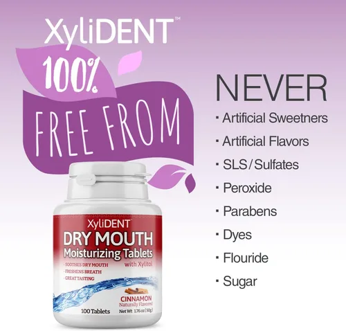Vista 3 de Nature's Stance XyliDENT - Tabletas de xilitol para alivio de la boca seca, estimula la saliva, refresca el aliento, reduce la producción de ácido