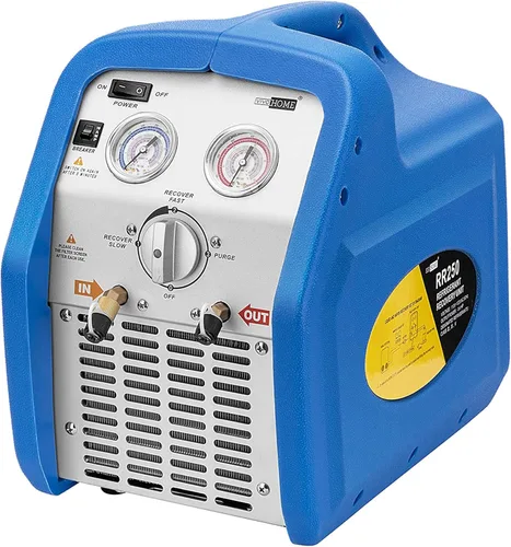 Vista 10 de VIVOHOME 110-120V CA 60Hz 3/4HP Máquina portátil de recuperación de refrigerante de cilindro único, gris