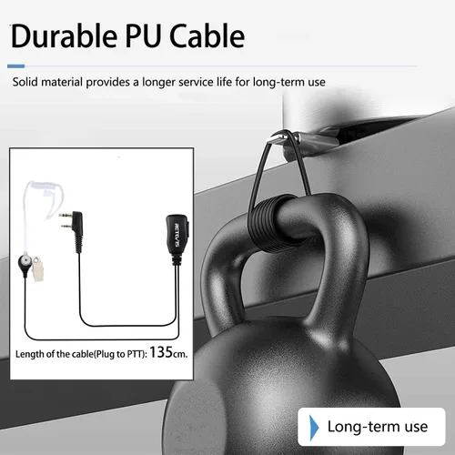 Vista 7 de Caja de 10, auriculares Retevis Walkie Talkies con micrófono de 2 pines de tubo acústico, para RT22 RT21 RT68 H777, compatible con Pxton Baofeng