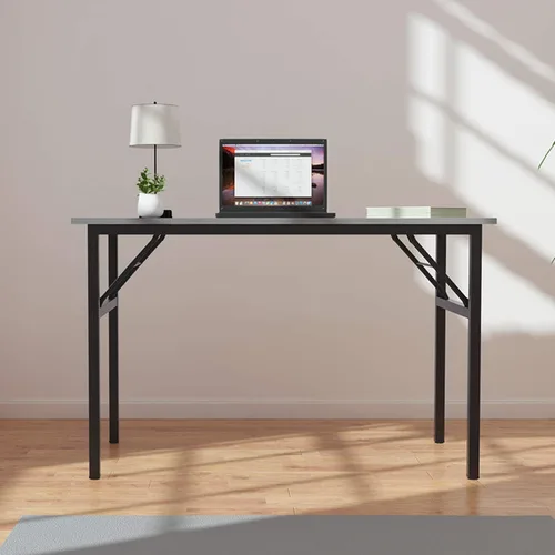 Vista 78 de DlandHome Escritorio plegable pequeño de 31.5 pulgadas, escritorio de computadora para oficina en casa, mesa plegable para espacios pequeños,