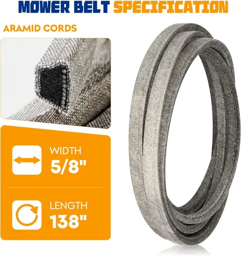 Vista 5 de Kit de reconstrucción de 54 pulgadas con cuchillas Husillos correa para Cub Cadet SLT 1554 SLTX 1054 MTD 618-04126 618-04126A 918-014126 918-04125