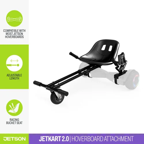 Vista 2 de Jetson JetKart 2.0 - Accesorio universal para aeropatineta, neumático de 6 pulgadas, asiento de cubo, reposapiés ajustable que se adapta a