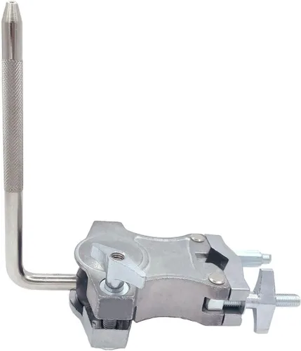 Vista 10 de Abrazaderas de montaje para batería de tambor de un solo tom metálico con varilla omni-bola universal, abrazadera de montaje para cencerro para tubo