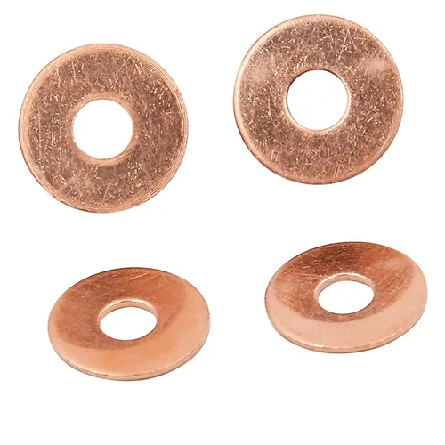 Vista 3 de Arandelas de cobre M6 de anillo plano de enchufe de sumidero de junta de sello de aceite, arandelas de ajuste de sellado (M6 x 0.709 x 0.039 in)