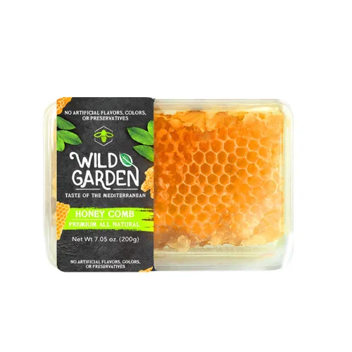 Wild Garden - Panal de miel gourmet virgen 100 % puro, 100 % natural, sin aditivos ni conservadores, fresco de la granja! 7.05 oz, paquete de 1