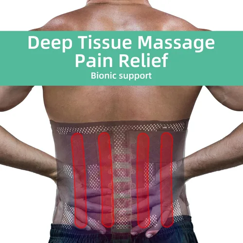 Vista 5 de Cinturón de soporte de espalda ultra fino y transpirable, cinturón ajustable para aliviar el dolor de espalda baja, ciática y soporte de postura