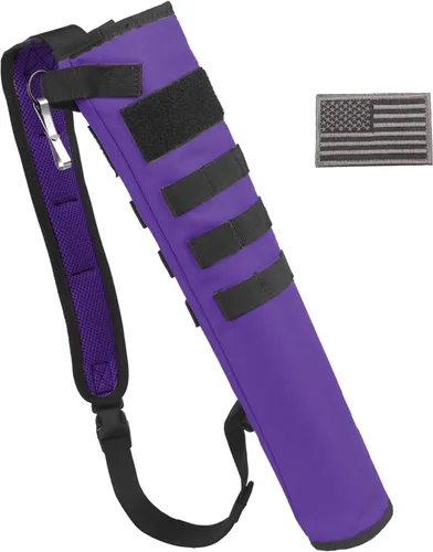 Vista 20 de KRATARC Carcaj de flechas de tiro con arco ligero para la espalda de doble uso plegable compacto con sistema Molle colgado para tiro al blanco