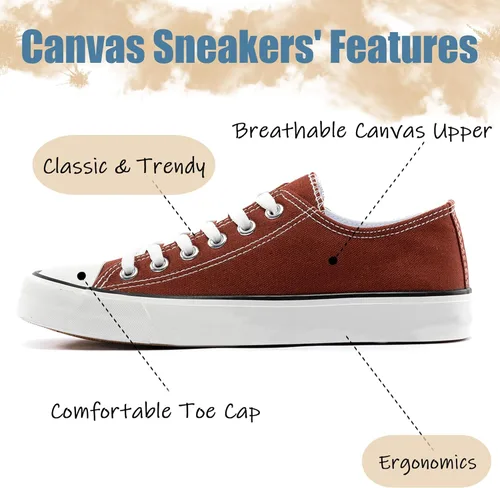 Vista 4 de Tenis de lona para mujer, de moda, con cordones, clásicos, informales, para caminar, correr, cómodos, antideslizantes