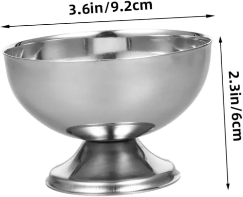 Vista 2 de STOBAZA Taza de ensalada de diseño único 1pc Frutas Tazón Postre Tazón Helado Platos para Boda Cumpleaños