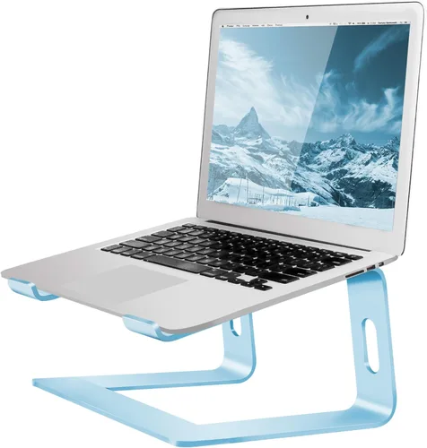 Vista 15 de Orionstar - Soporte portátil para laptop de aluminio, elevador de laptop compatible con Mac MacBook Air Pro de 10 a 15.6 pulgadas, soporte