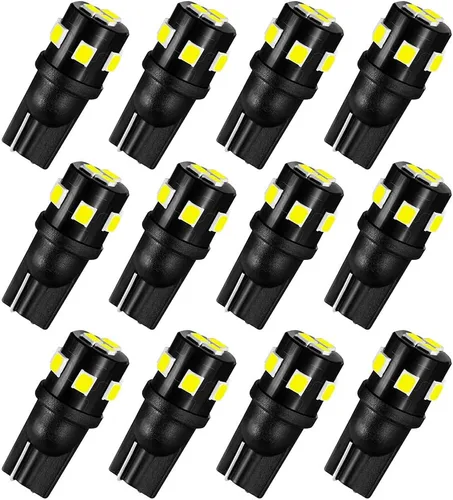Vista 8 de AUXLIGHT 194 168 2825 T10 - Bombillas LED para interior, color ámbar y amarillo, luces súper brillantes de repuesto para domo, mapa, puerta