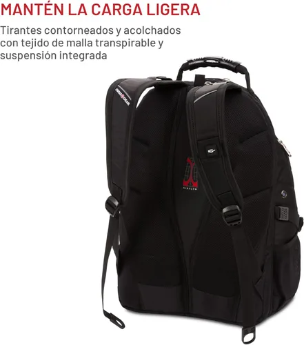 Vista 5 de SwissGear, Travel Gear 1900, Scansmart TSA, mochila para computadora portátil., talla única , Negro
