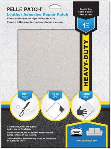 Vista 22 de Pelle Patch - Parche de reparación de cuero y vinilo - 25 colores disponibles - Original 4x60 - Beige