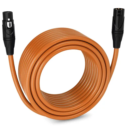 Vista 53 de LyxPro Cable de micrófono XLR de 6 pies equilibrado macho a hembra, cable de micrófono de 3 pines para altavoces alimentados, interfaz de audio Verde