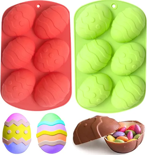 Vista 10 de 2 moldes de caramelo para piruletas de Navidad, 8 cavidades, moldes de silicona para piruletas de chocolate, incluye Papá Noel, árbol de Navidad